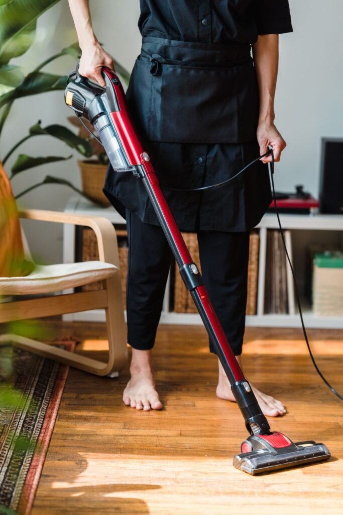Vacuuming Floor
