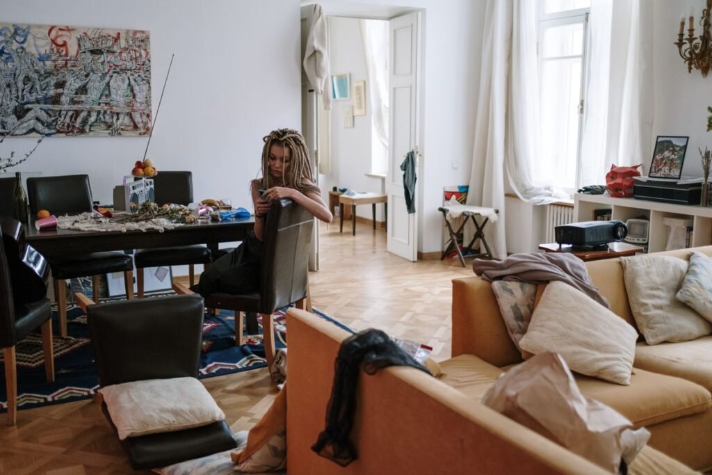 Decluttering Workspace Before After